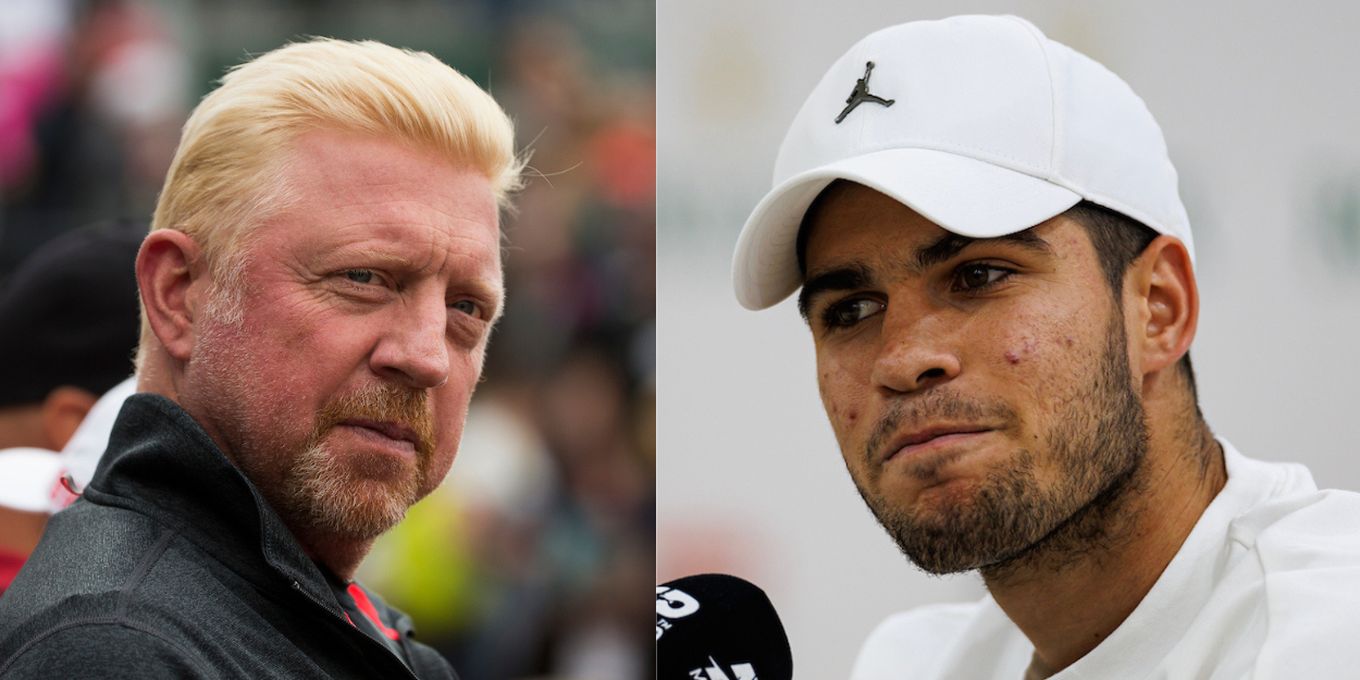 Boris Becker - Roland Garros 2016 and Carlos Alcaraz - Shanghai Masters 2023