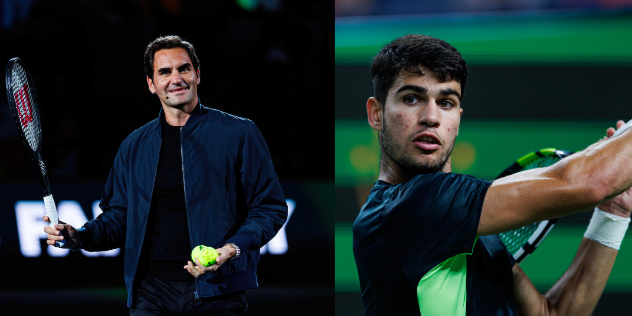 Roger Federer and Carlos Alcaraz - Shanghai Masters 2023