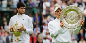 Carlos Alcaraz and Marketa Vondrousova - Wimbledon 2023