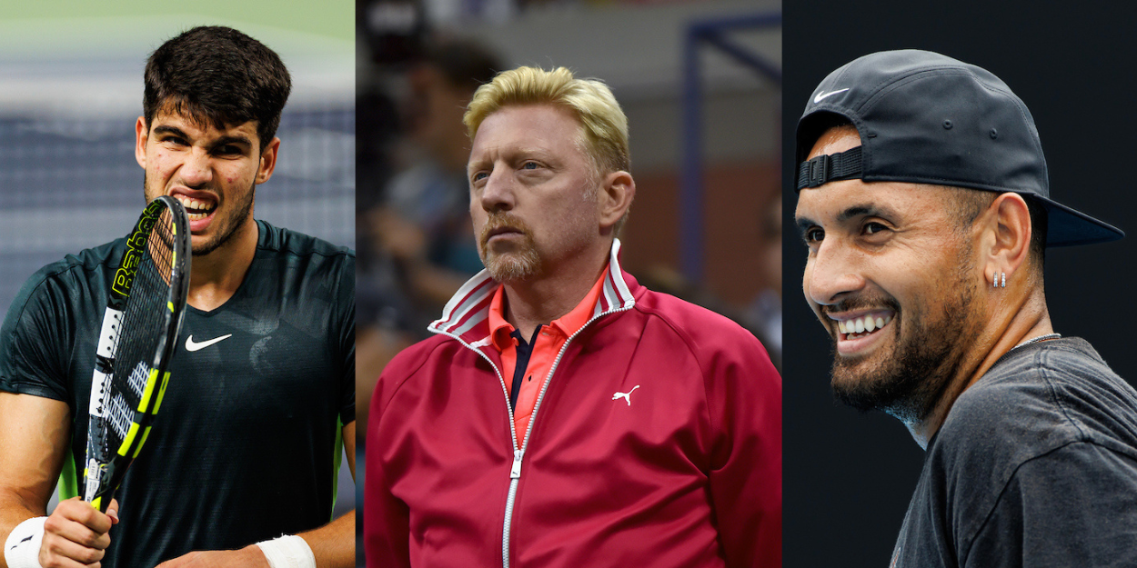 Carlos Alcaraz - Shanghai Masters 2023, Boris Becker - US Open 2015, Nick Kyrgios - Australian Open 2023