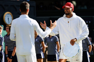 Novak Djokovic and Nick Kyrgios - Wimbledon 2022
