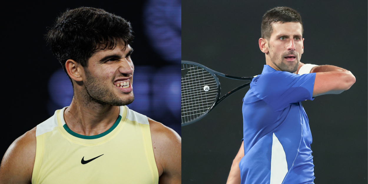 Carlos Alcaraz and Novak Djokovic - Australian Open 2024