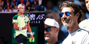 Holger Rune - Australian Open 2024 and Patrick Mouratoglou - Australian Open 2019