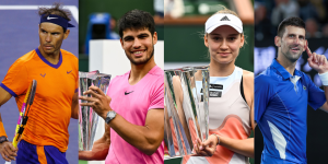 Rafael Nadal - Indian Wells 2022, Carlos Alcaraz and Elena Rybakina - Indian Wells 2023, Novak Djokovic - Australian Open 2024