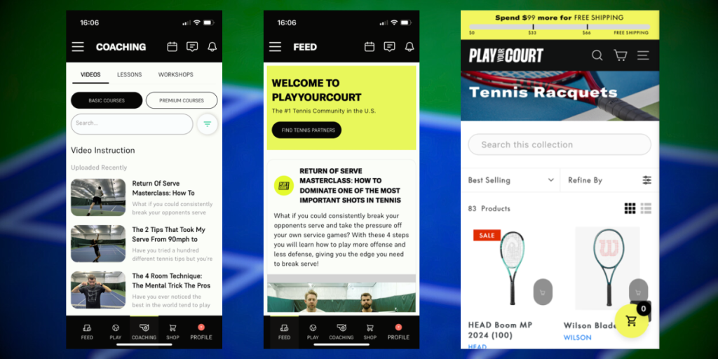 PlayYourCourt Review app