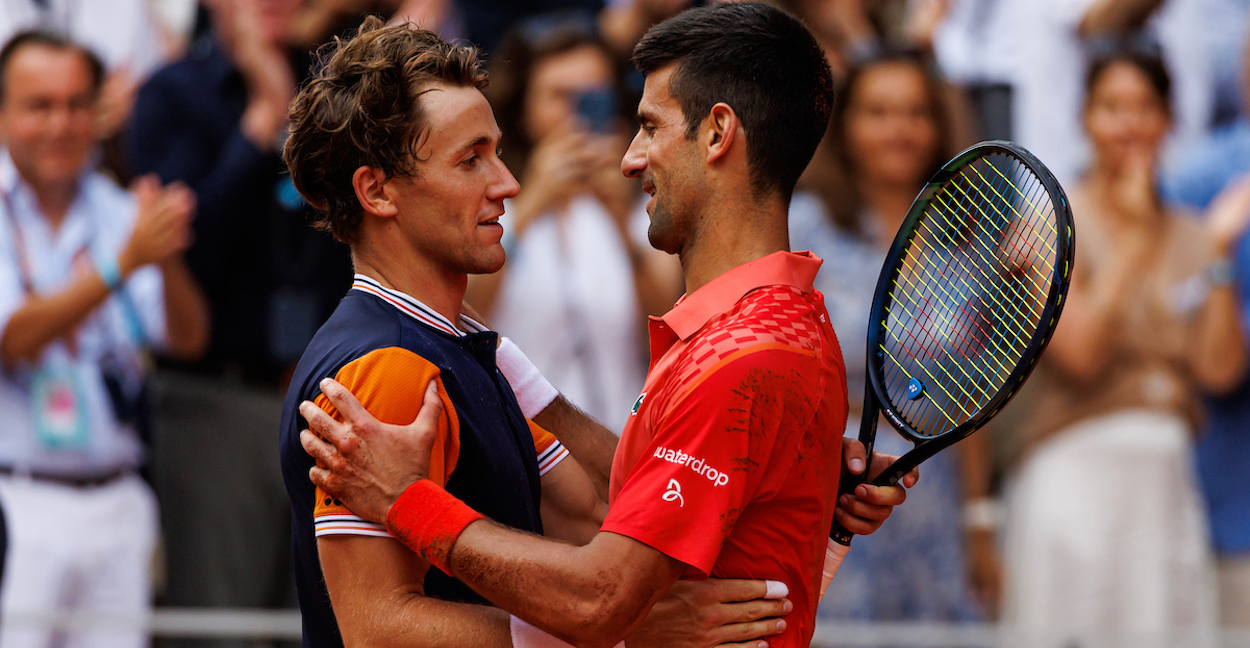 Casper Ruud and Novak Djokovic - Roland Garros 2023