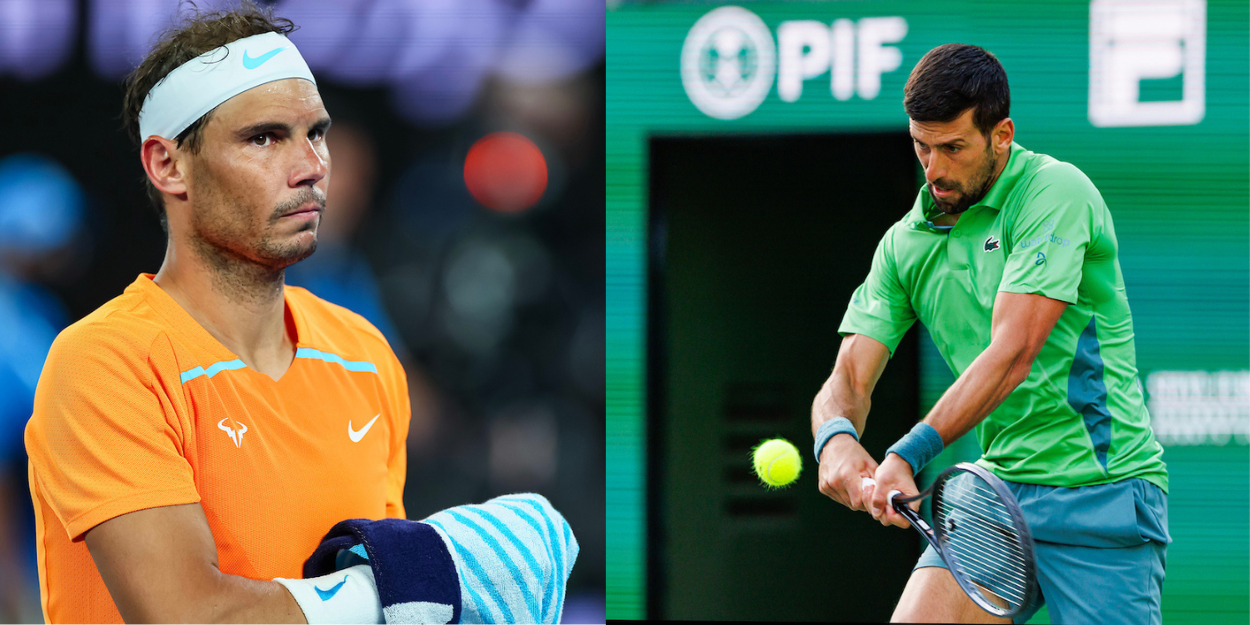 Rafael Nadal - Australian Open 2023, Novak Djokovic - Indian Wells 2024