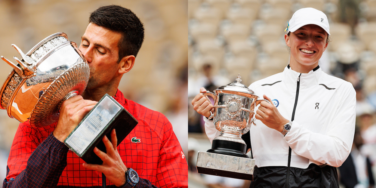 Novak Djokovic and Iga Swiatek - Roland Garros 2023