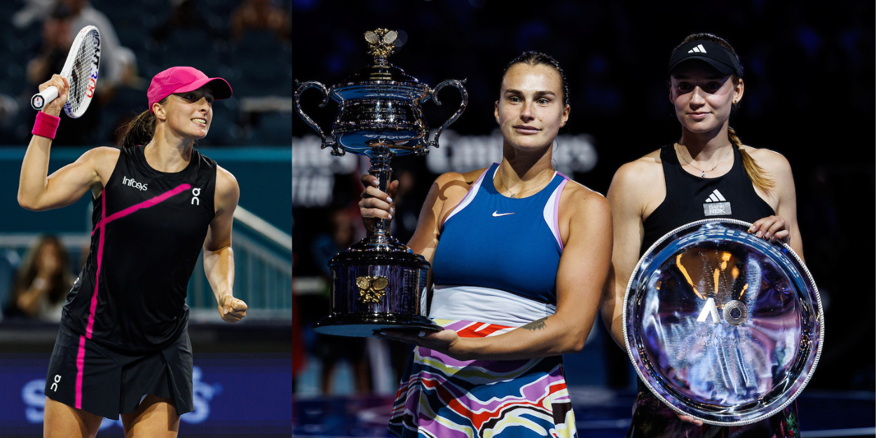 Iga Swiatek - Miami open 2024, Aryna Sabalenka and Elena Rybakina - Australian Open 2023