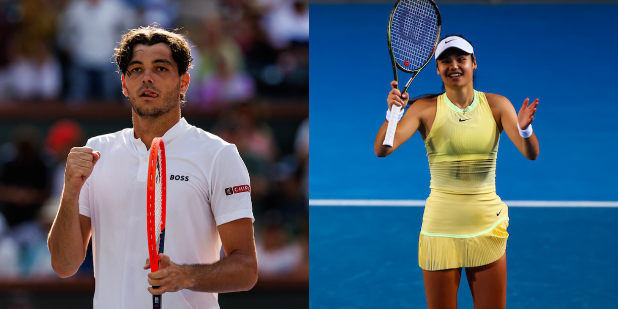 Taylor Fritz - Indian Wells 2024 and Emma Raducanu - Australian Open 2024