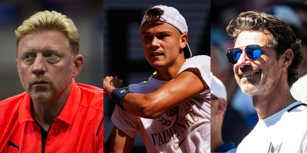 Boris Becker - US Open 2015, Holger Rune - Roland Garros 2024, Patrick Mouratoglou - Australian Open 2019